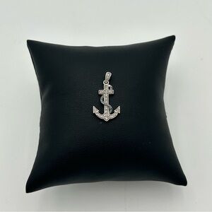 Jewelili Silver Anchor Pendant